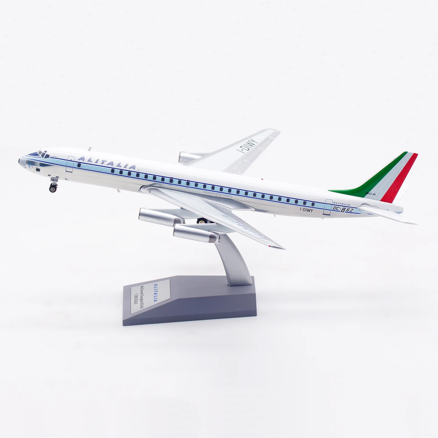 IF862AZ0725P Model Samolotu Kolekcjonerski ze Stopu Metalu, Prezent, INFLIGHT 1:200 Alitalia McDonnell Douglas DC-8-62, Model Samolotu Odlewany, I-DIWY