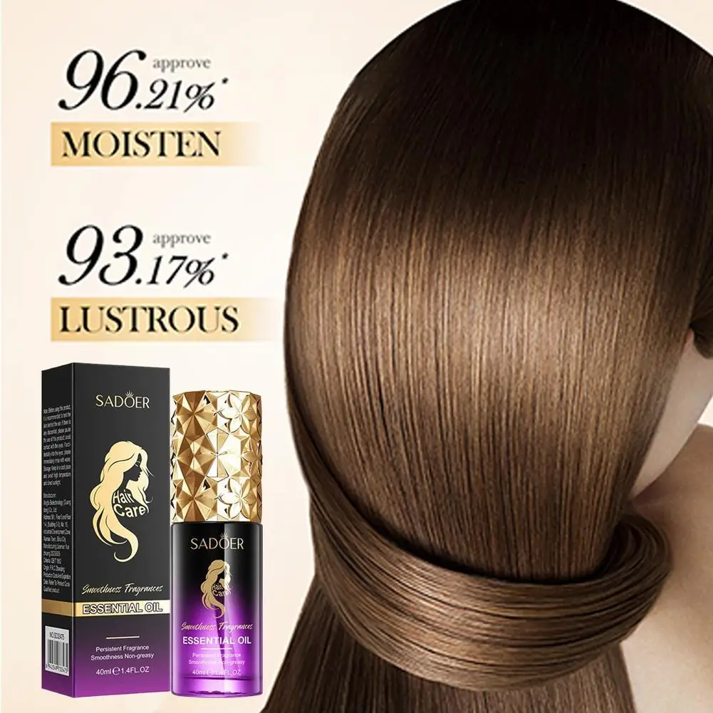 

SADOER Hair Moisturizing&Nourishing Essential Oil Female Hair Oil Spray Harmless Care Oil Curly Sheen Hair Spray 40ml