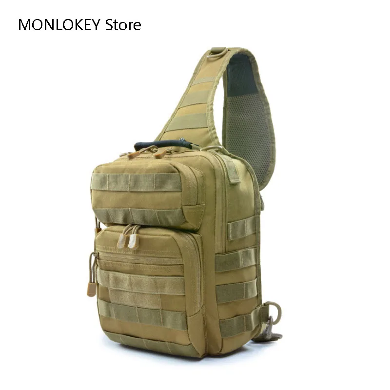 12L Tactical Chest Pouch Camouflage Cycling Tactical Shoulder Bag Waterproof Cross Body Travel Camping Sport Leisure Bag