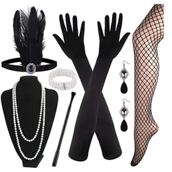 Cosplay Hair Accessories Fashion 1920s Great Gatsby Party Hair Band Charleston Costume Flapper Hair Feather Headpiece