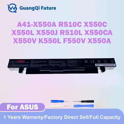 A41-X550A New Replacement Laptop Battery 44Wh 2950mAh For Asus A41-X550 R510C X550C X550L X550J R510L X550CA X550V K550L F550V X
