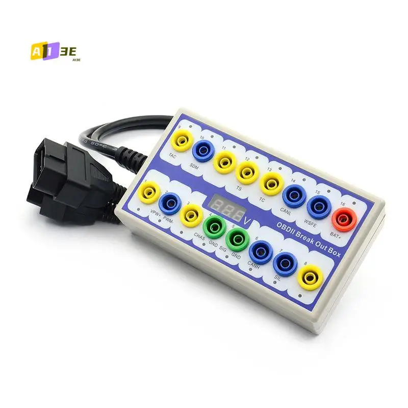 A03E-OBDII OBD2 Breakout Box Car OBD 2 Break Out Box Car Protocol Auto Can Test Box Automotive Connector