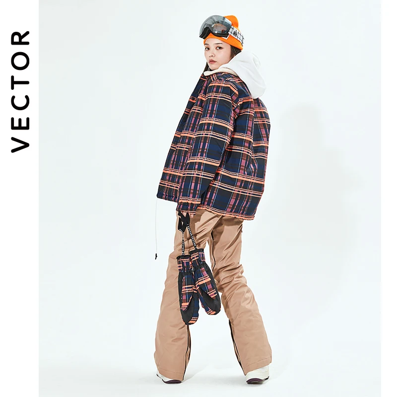 VECTOR Men Women Ski Pants Jacket Reversible Jacket Winter Warm Windproof Waterproof Outdoor Sports Snowboard Skiing
