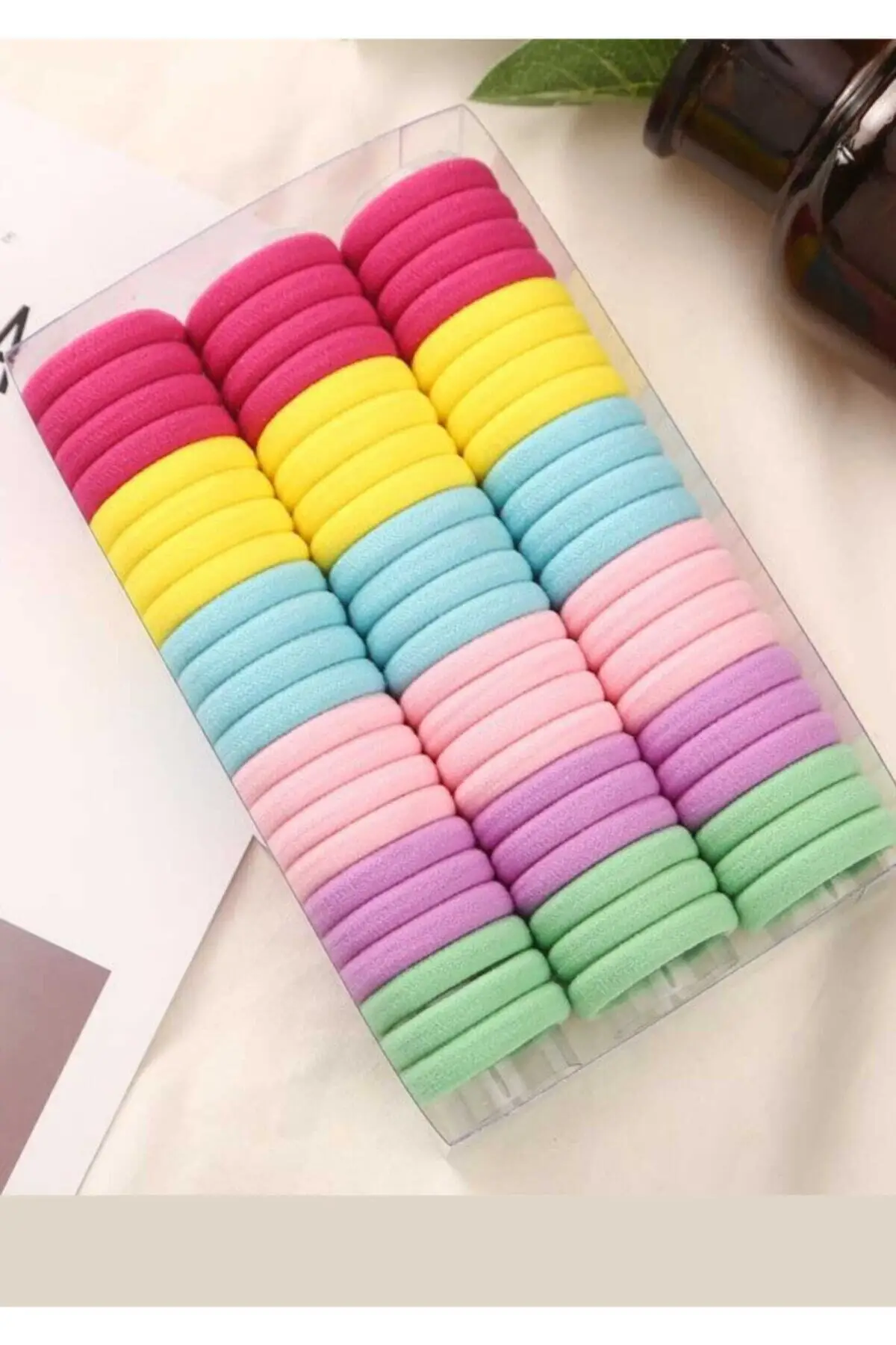 

Colored Tire Buckle Set 100 Pieces Hair Accessory for Daily Use