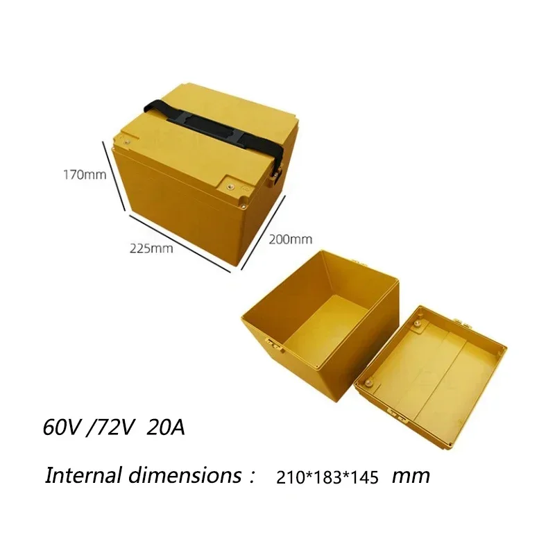 48V 60V 72V Lithium Battery Storage Boxes Case Electric Motorcycle 18650/21700/26650/32650 Li-ion Battery Plastic Storage Boxes view 2