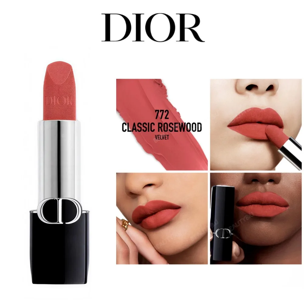 Lápiz Labial Rouge Satin de Dior by Christian Dior, 3.5 g # 772, Estuche Magnético, Cosméticos Originales para Mujer, Artículos de Sephora