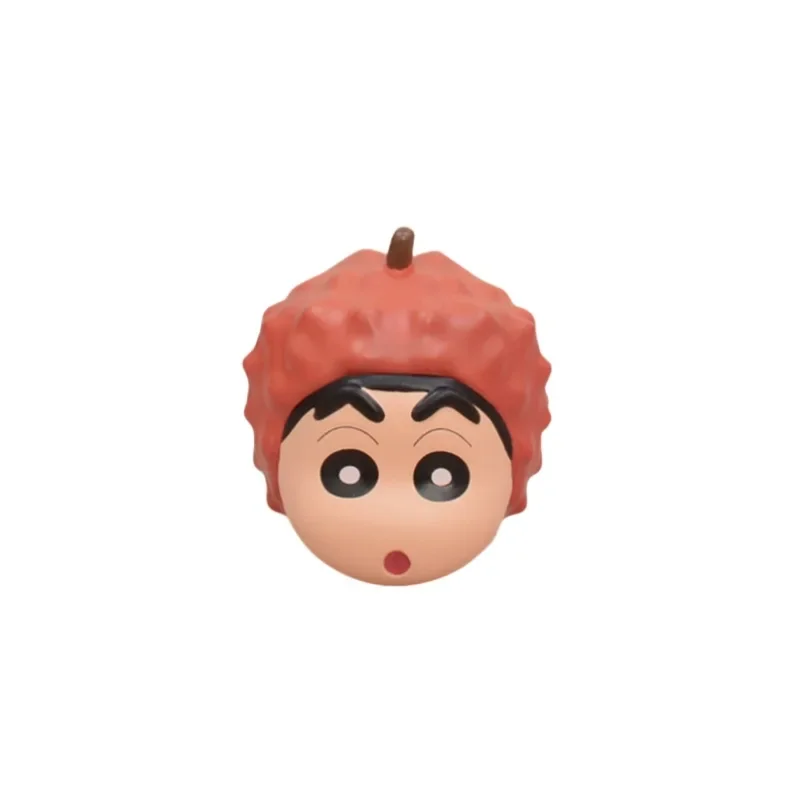 Crayon Shin-chan Litchi Fruit Cute Shin-chan Gk PVC estatua figura de acción escritorio coleccionable Anime modelo juguetes figuras regalo 4,5 cm