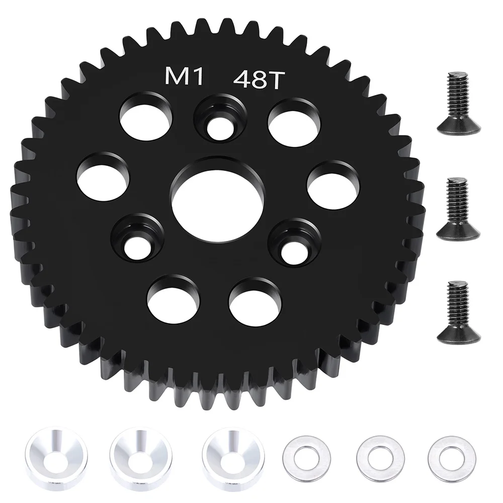 AXSPEED Black Steel M1 Main Spur Gear 30T 31T 32T 33T 35T 40T 44T 47T 50T ransmission Gears for 1/10 HPI RC Car Upgrade Parts