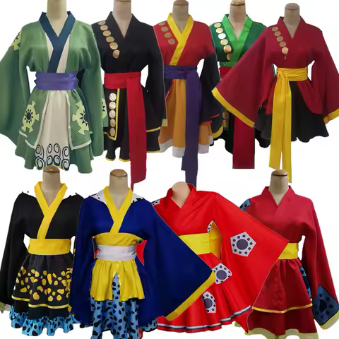 Halloween Luffy Cos Lolita Zoro Cosplay Costume Anime Dress Kimono Uniform Outfits Carnival Party Suit Accessory