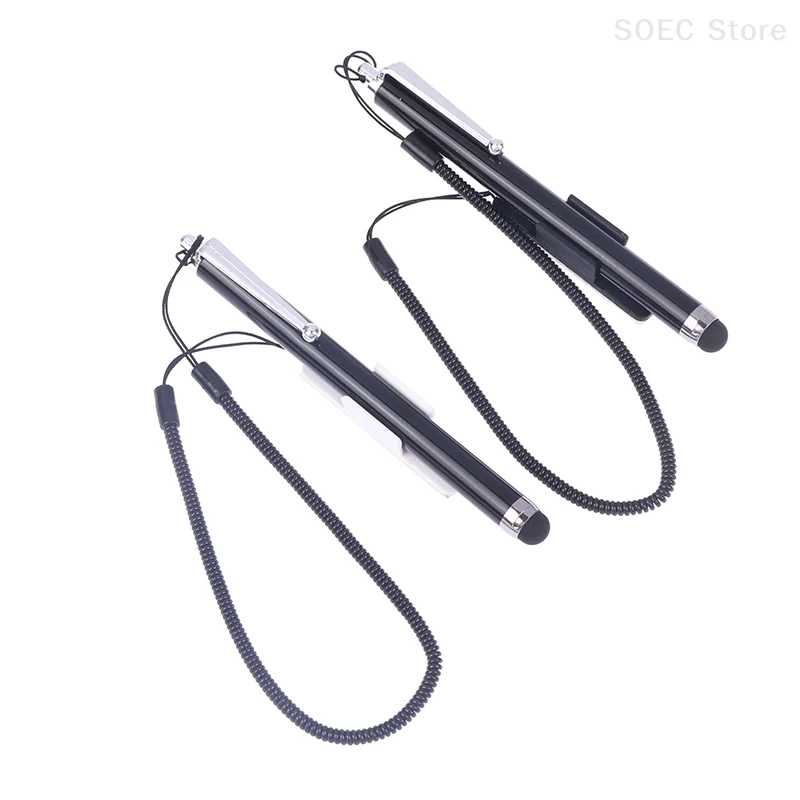 1pcs Universal Capacitive Screen Stylus With Pastable Pen Holder For Graphics Tablet Phone Touchscreen Counter Signature Pencil