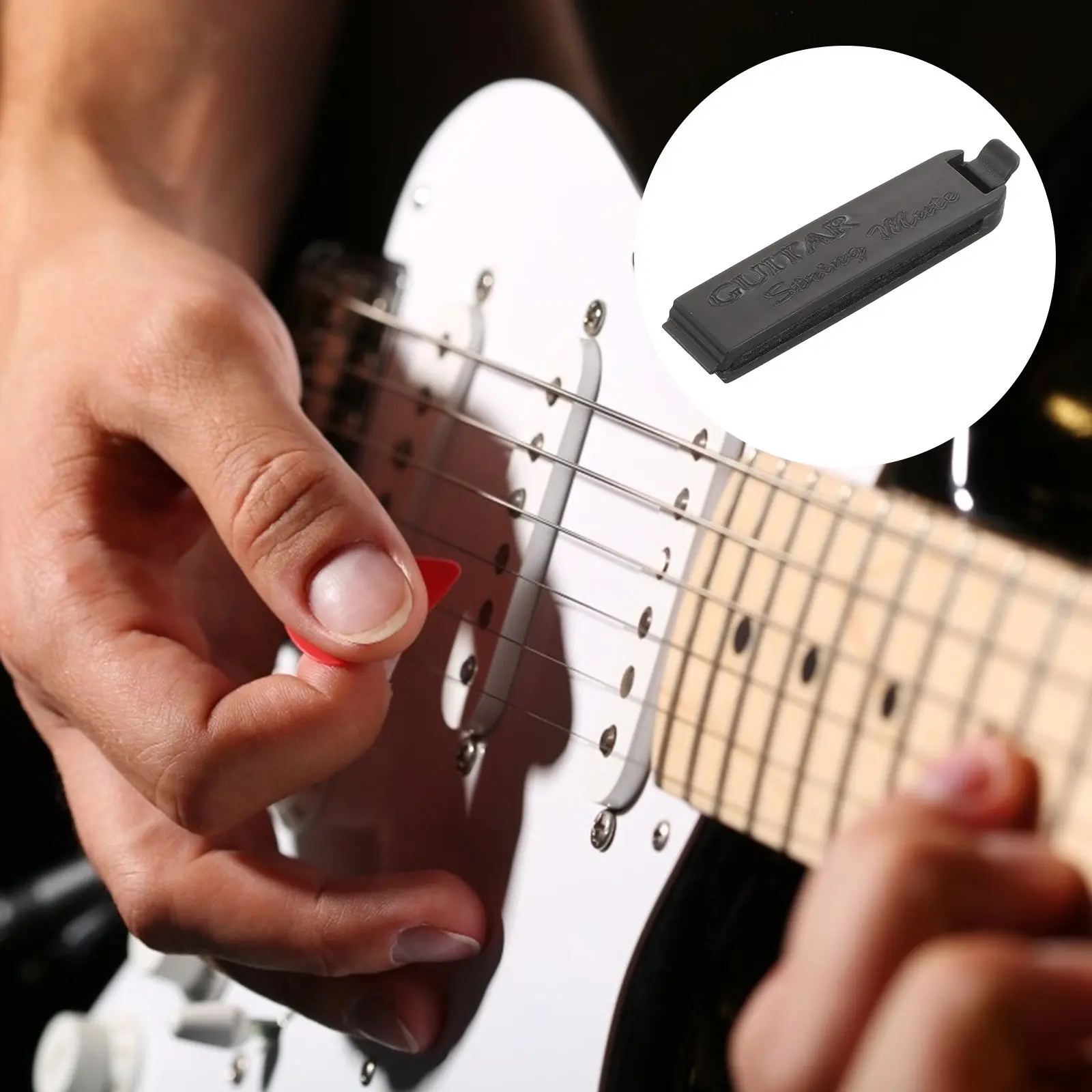 Guitar String Mute Dampener Acoustic Training Tool Noise Reducer Sturdy Plastic Sponge Guitar String Muter Accessories