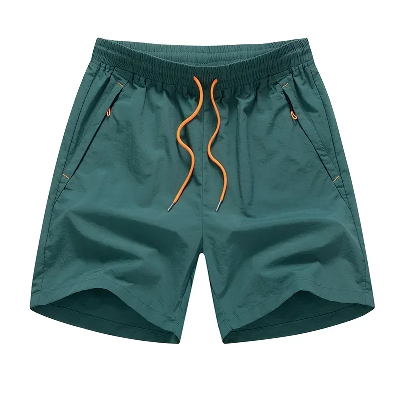 Double Layer Swim Trunks Short Quick Dry Beach Shorts Swimming Trunks with Zipper Pockets