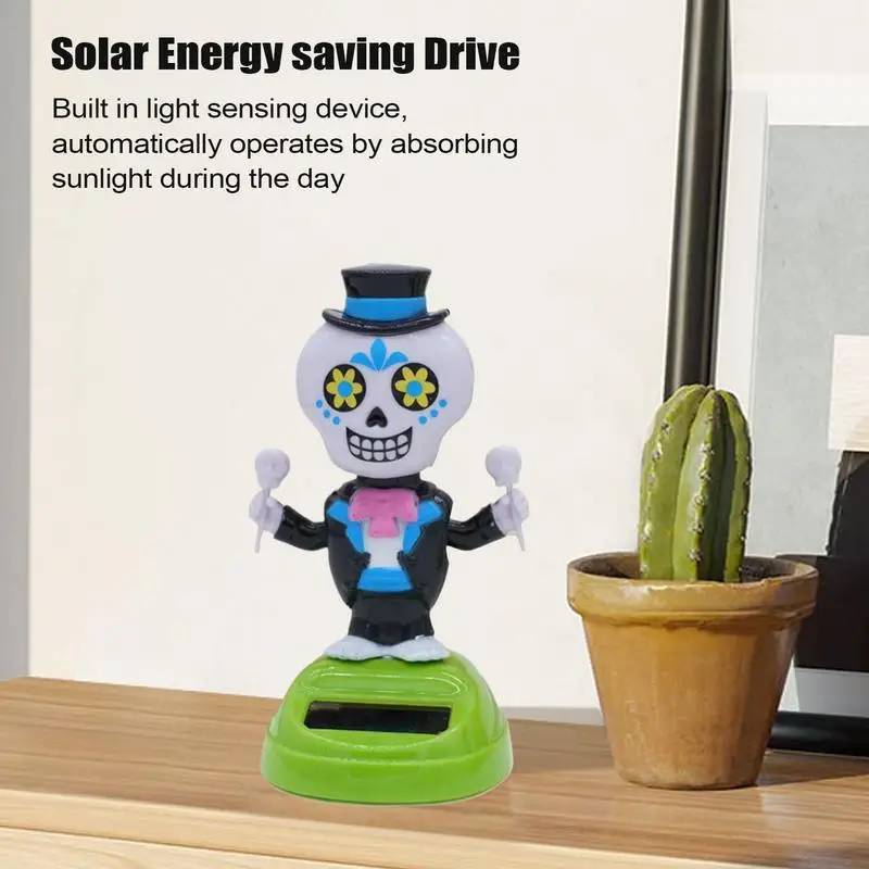 

Танцевальные фигурки на солнечной энергии, фигурки с качающейся головой, кукла, игрушка, скелет, тряска, жуткий для офисного стола, вечерние сувениры