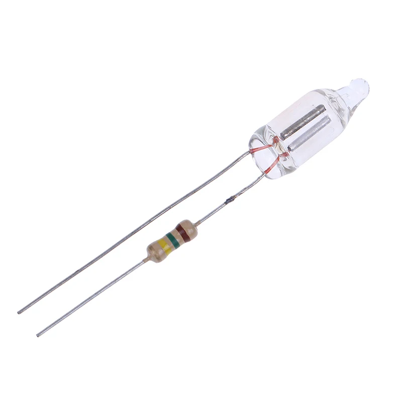 20pcs Neon Indicator Lamps With Resistance Connected To  220V 6*16 Mm Indicator