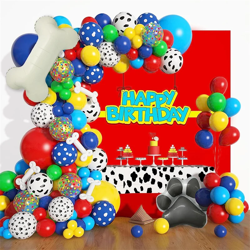 

10 Sets Cartoon Dog Bone Theme Balloons Arch Garland Kit Balloons Globos Party Kids Birthday Baby Shower Party Decorations
