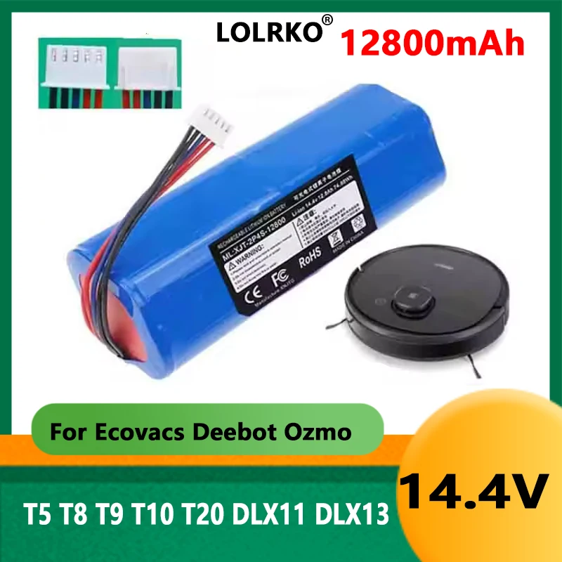 NEW 14.4V Replacement Battery For ECOVACS Deebot Ozmo 950 T8 T8+ T5Max Power Hero T10 T9 X1 DX65 DX96 DX93 Robot Vacuum Cleaner