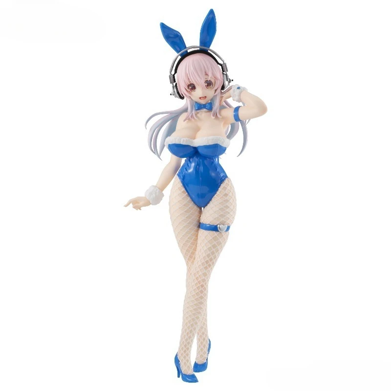FURYU Original: Super Sonico Blue Bunny VER.30cm PVC Action Figure Anime Figure Model Toys Figure Collection Doll Gift