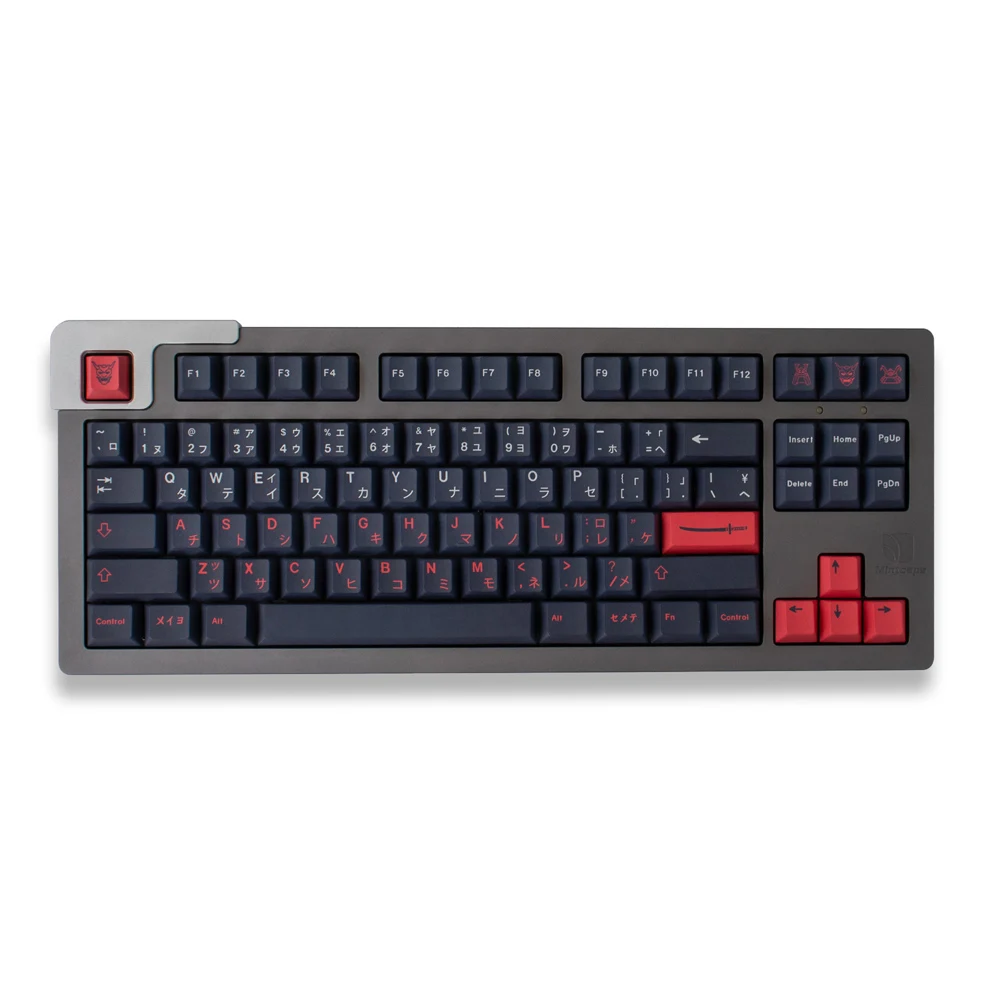 GMK Bushido Keycaps for Mechanical Keyboard PBT Dye Sub 137 Key Cherry Profile Dark Grey Color Game PC Customize GK61 Anne Pro 2