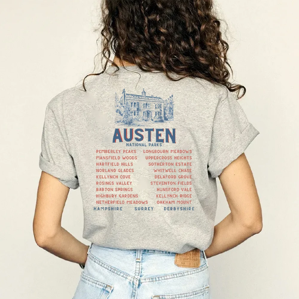 Jane Austen Shirt National Park Shirt Pride and Prejudice Shirts Jane Austen Gifts Pemberley Booklover Shirt Bookish Merch