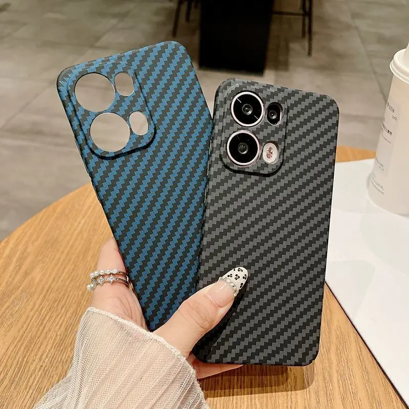 Case For oppo reno 13 pro Luxury Carbon Fiber Textured Back Cover For reno13 Shockproof Bumper