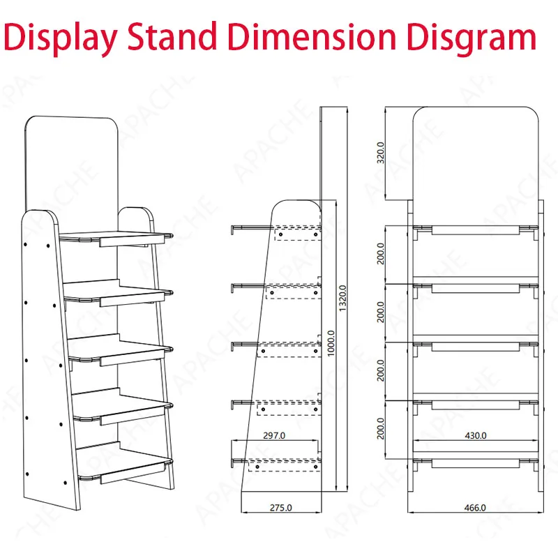 XSH Custom Wood 5-layer Honey Jar Display Racks for Honey Specialty Shop