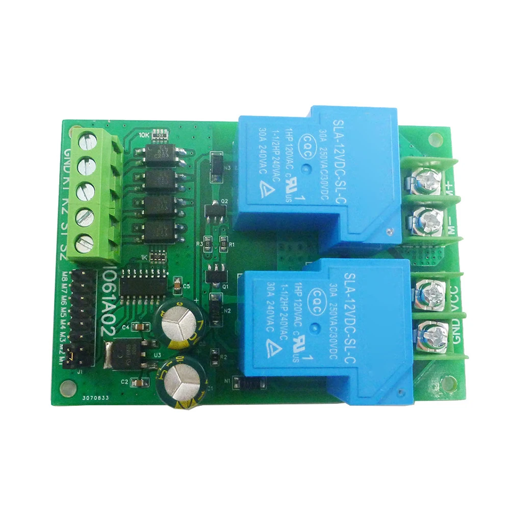 30A 12V 24V DC Motor Controller Relay Board Forward Reverse Control Limit Start Stop Switch for Garage Door Crane Elevator