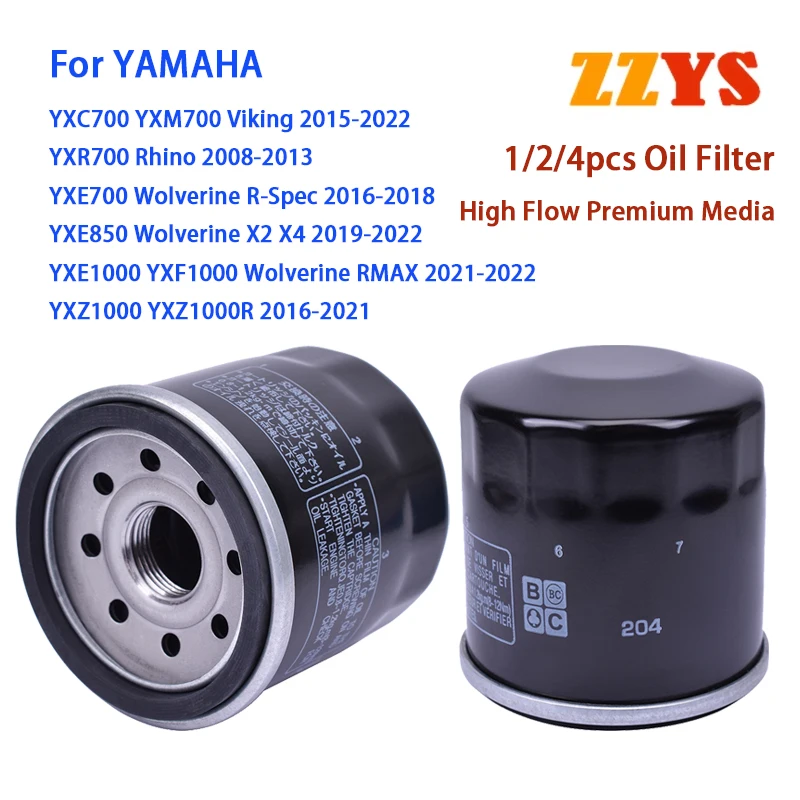 Oil Filter for YAMAHA YXC700 YXM700 Viking YXR700 Rhino YXE700 YXE850 YXE1000 YXF1000 YXZ1000 Wolverine YXR YXC YXE YXZ 700 1000