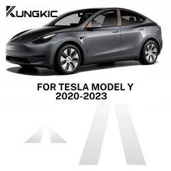 Película protectora transparente para coche, pegatina para carrocería, protección de pintura, pilares B, PPF, para Tesla modelo Y, 2020, 2021, 2022, 2023