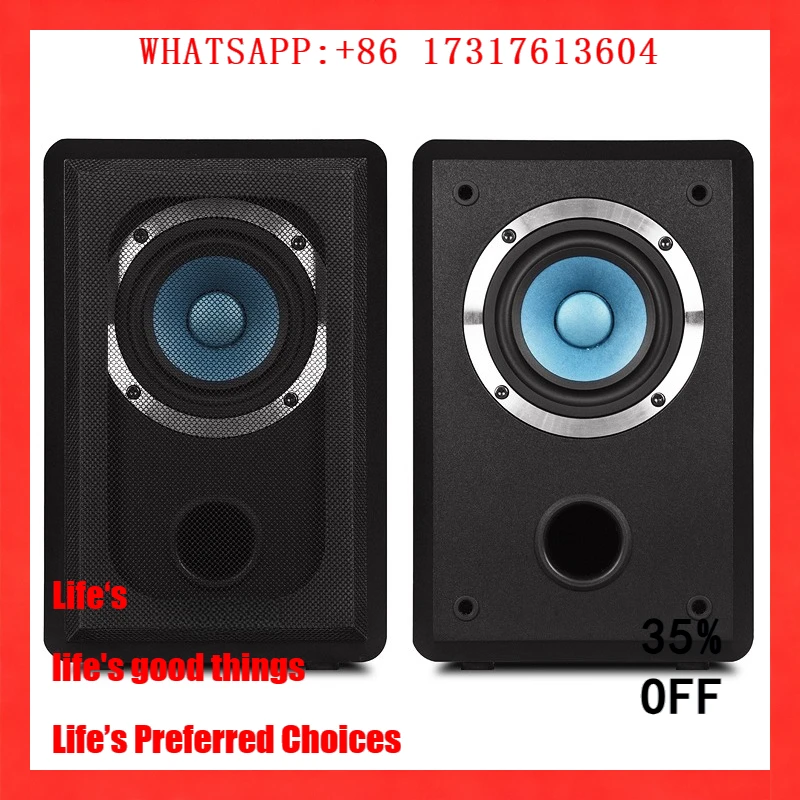 

35 Вт 4-дюймовый пассивный аудио полнодиапазонный динамик лабиринтового типа, высокочувствительная пара настольных книжных полок