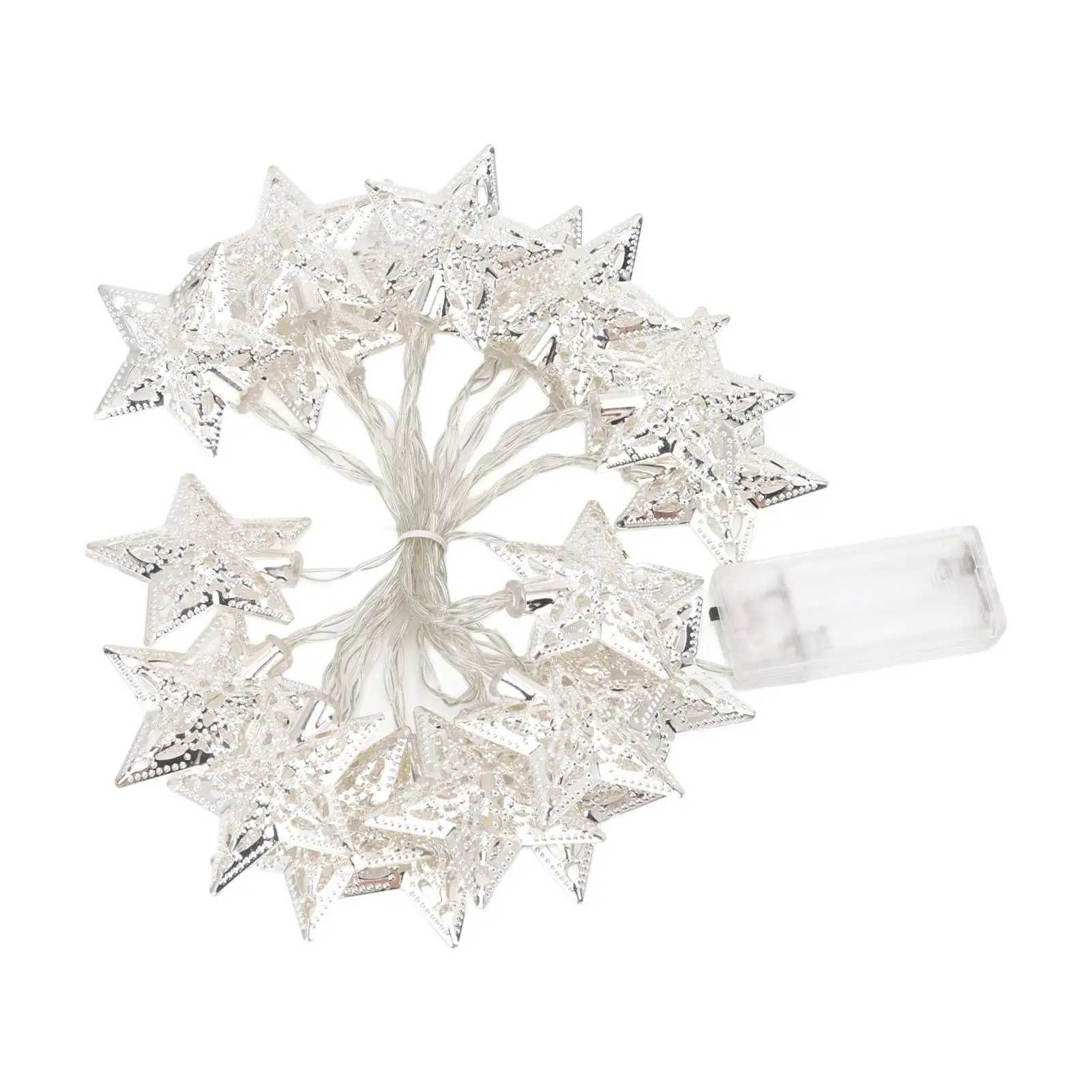 반짝이는 별 LED 스트링 라이트 20개 발코니 발렌타인 데이 정원 파티 울타리 장식용 요정 조명