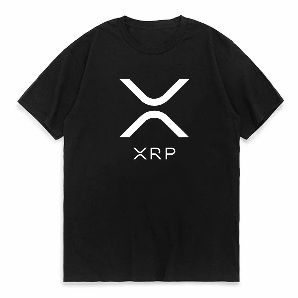 

Cryptocurrency Ripple XRP T Shirt Men Casual Tees Cotton Short Sleeve Cool Tops T-shirt print Graphic Bitcoin Crypto Tee Top