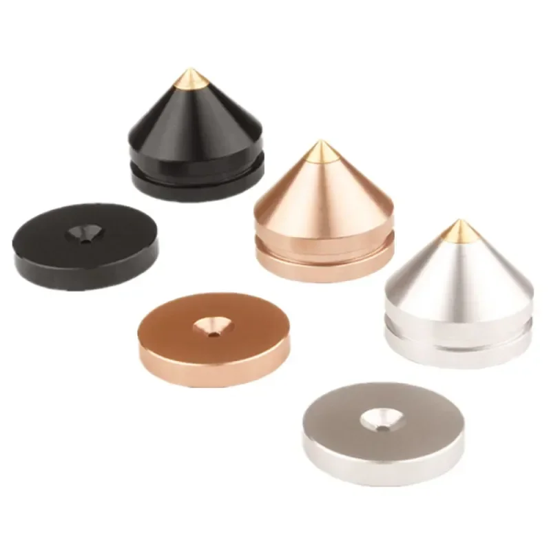 Hifi Speaker Spikes Stand Feet Pad Audio Foot Cone Floor Nail  Aluminum Alloy For CD Cabinet Amplifier Computer Subwoofer Tripod