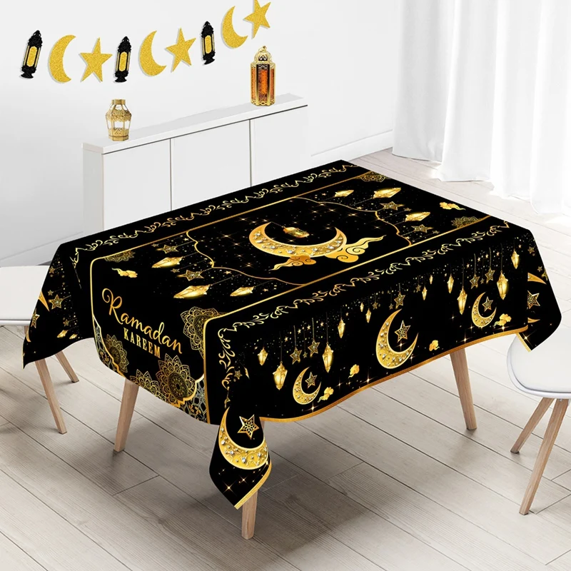 Ramadan Decor Tablecloth EID Mubarak Decor For Home 2025 Ramadan Kareem Islamic Muslim Party Eid Al Adha Gifts Happy Eid Al Fitr