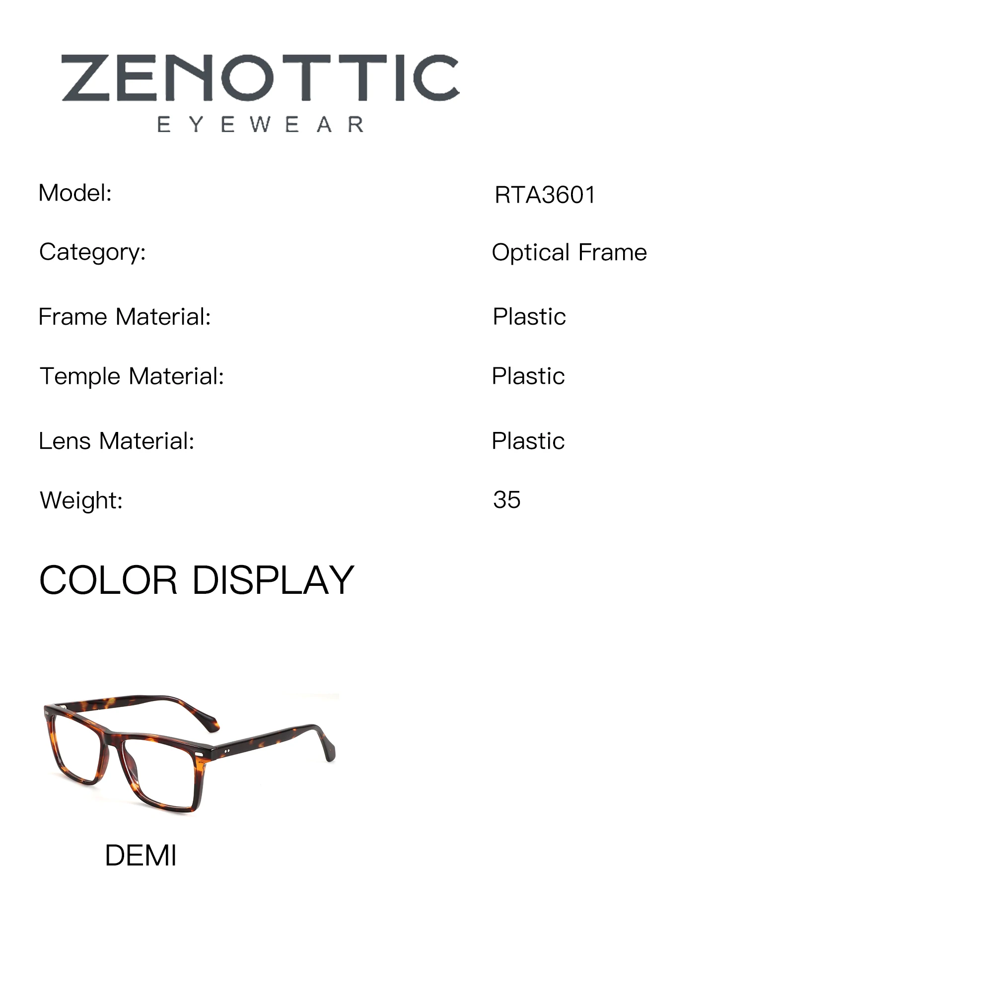 ZENOTTIC Rectangle Prescription Glasses For Men Photochromic Custom Lenses Anti Blue Light Progressive Multifocal Eyeglasses