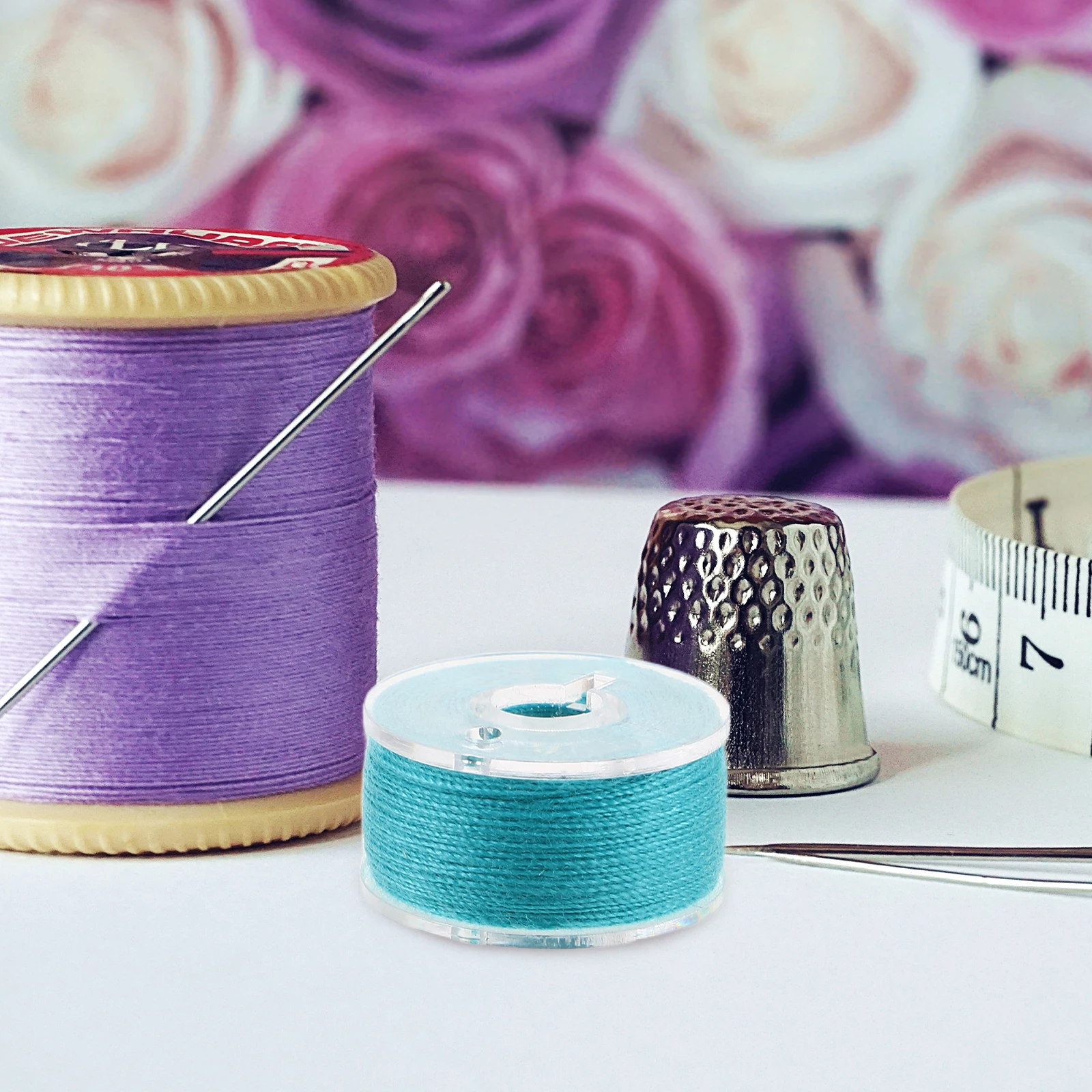 25Pcs Sewing Thread Bobbin Kit Clear Storage Container for Machine Embroidery and Stitching Essentials Organization