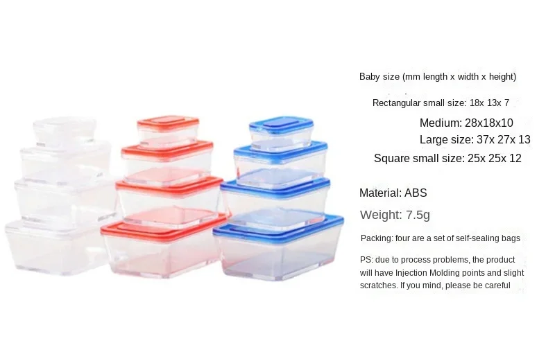 Dollhouse Bento Box 1set Transparent Crisper Red Blue Boxes 1:12 Miniature Food Model Kitchen Accessories Home Deocr Decoration