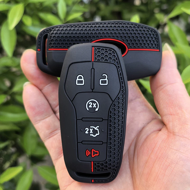 Funda de Silicona para Llave de Coche Ford Fusion F-150 Edge Explorer Mustang Lincoln MKZ MKC Platinum 2016 F150 Lariat