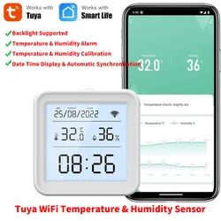 Tuya New WiFi Temperature Humidity Sensor Smart Life Backlight Hygrometer Thermometer Sensor Support Alexa Google Home Assistant