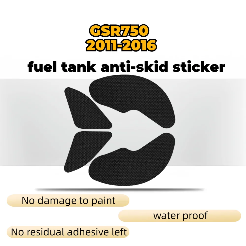 For GSR750 2011-2016 Anti Slip Fuel Oil Tank Side Knee Grip Decal Protector Sticker Pad Motorcycle Stickers