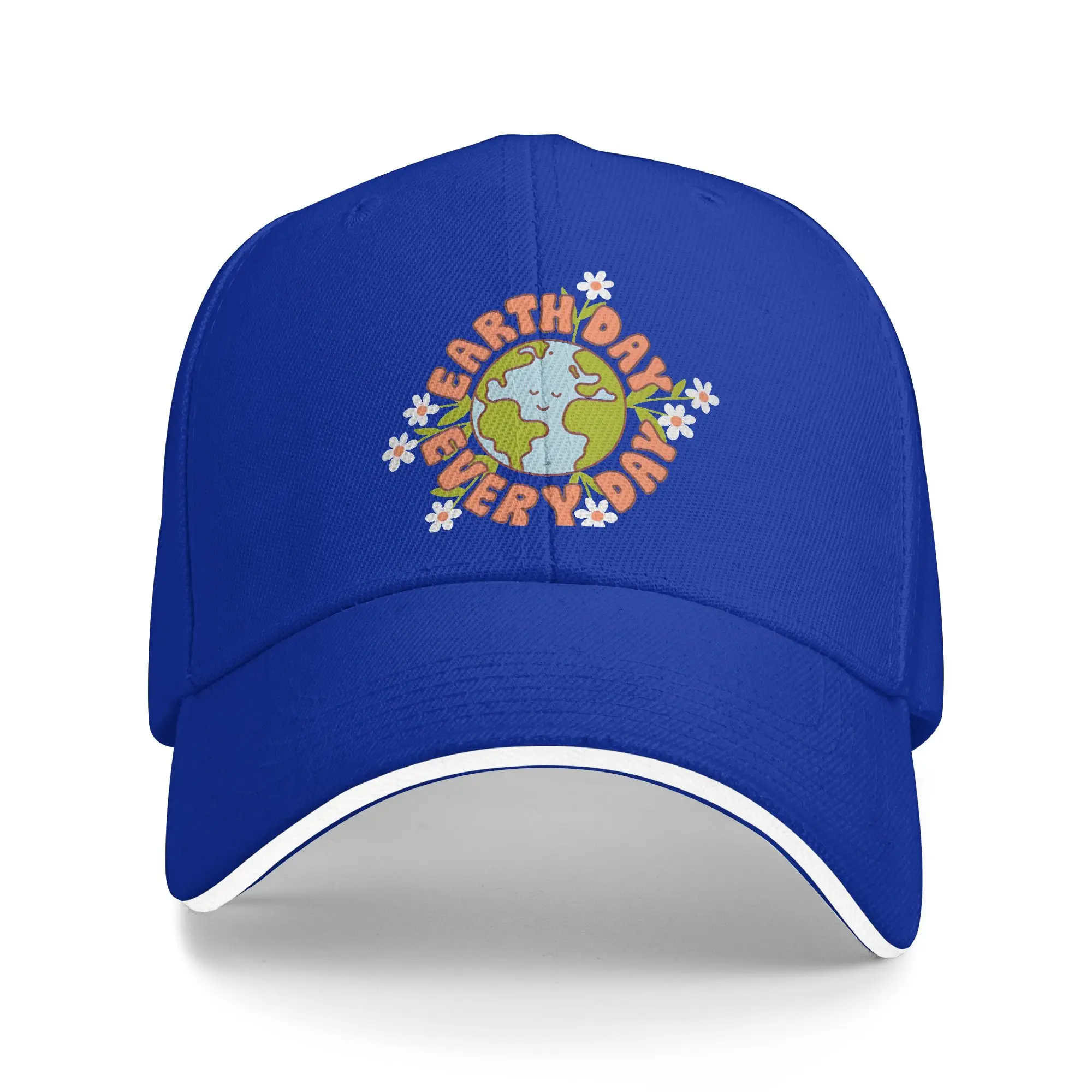 Earth Day Every Day Kawaii Baseball Caps Hip Hop  Sandwich Hat Unisex Style Breathable Dad Hat Fishing