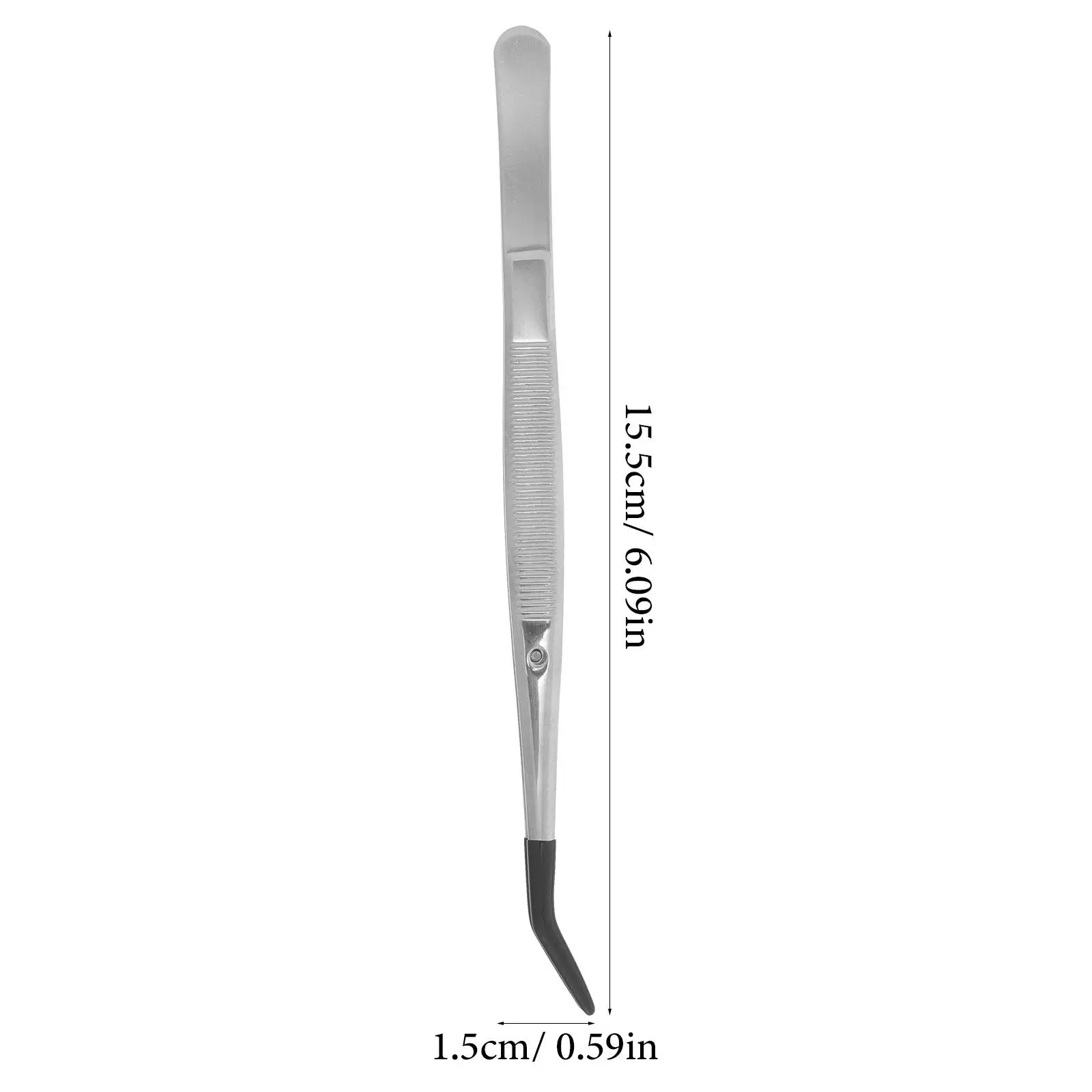 2Pcs Long Stamp Tweezers Stainless Steel Lightweight Comfort Grip for Eyelash Applicator False Lashes Jewelry Making Photo Craft - view 5
