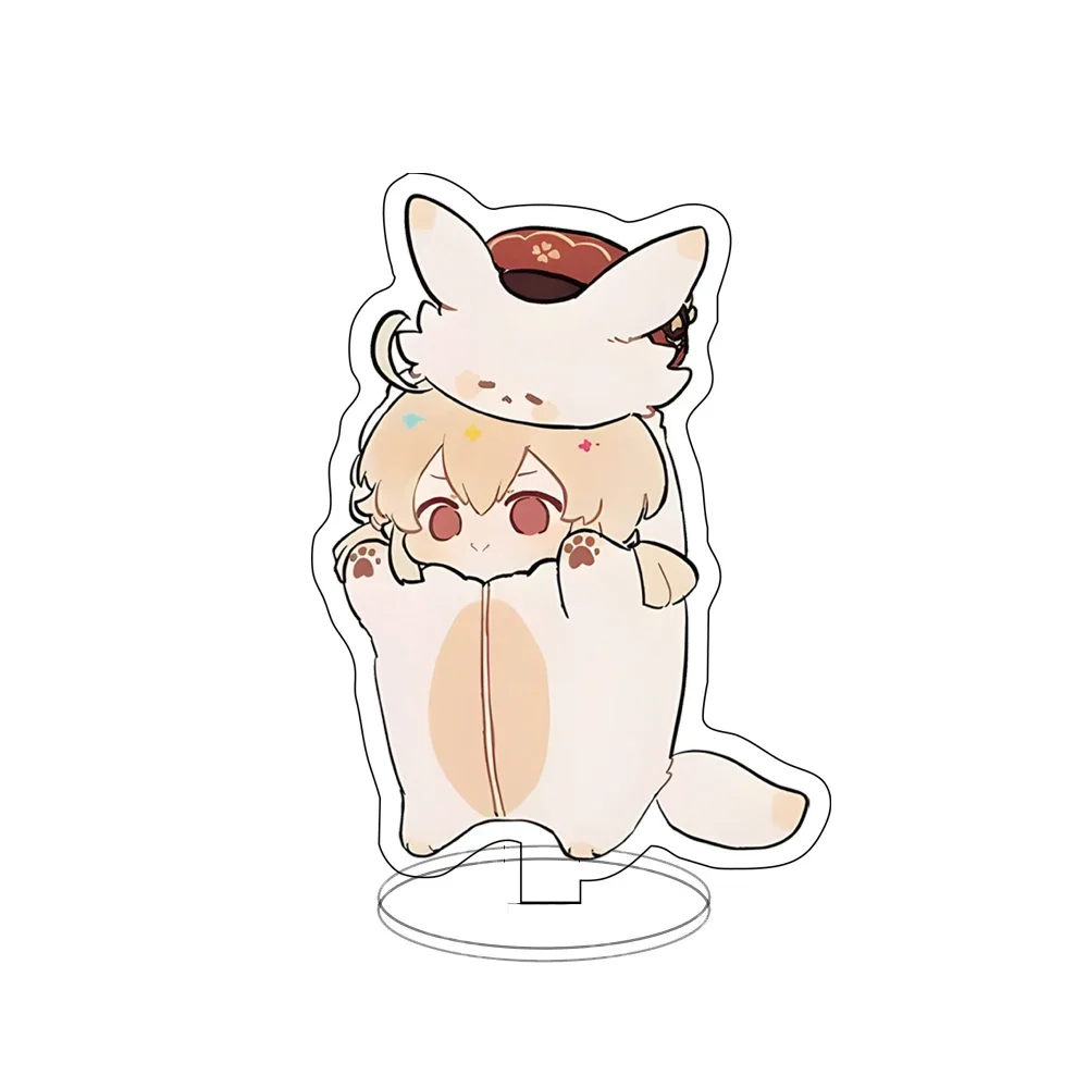 애니메이션 원신 임팩트 코스프레 아크릴 Q형 동물 만화 스탠딩 사인 책상 장식, 졸업 선물, 크리스마스 생일 선물