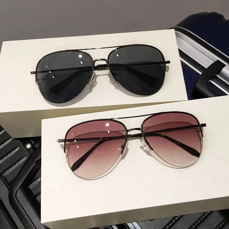 Gafas de sol marrones para hombres, gafas de sol polarizadas de alta gama para conducir, montura grande, sombrilla de cara grande