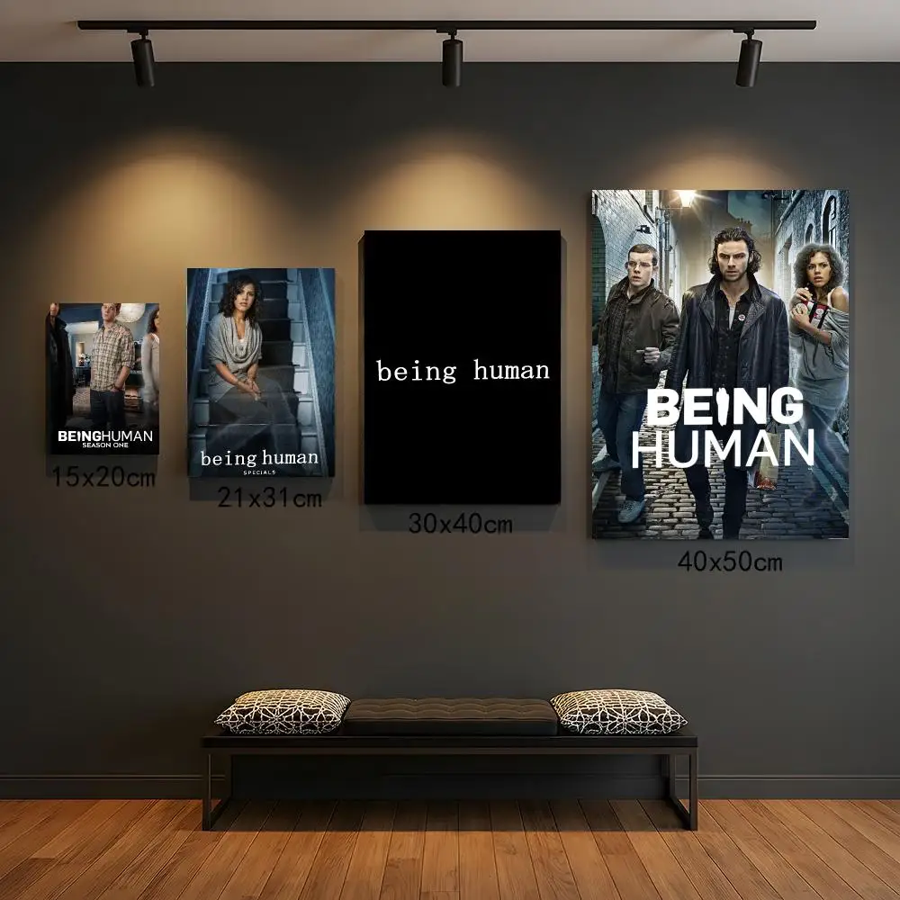 tv series B-Being Human-N Poster Self Adhesive Wall Decor for Modern Home Cafe Office and Bar