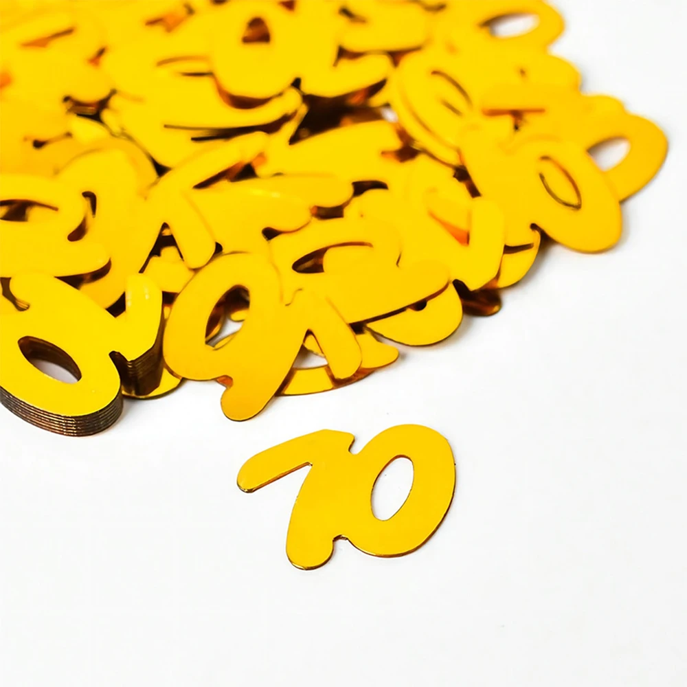 15 g/zak Digitale Gouden Confetti Glitter Nummer 18/21/30/40/50/60/70 Papierresten Verjaardagsfeestje Verjaardag Bruiloft Decoratie