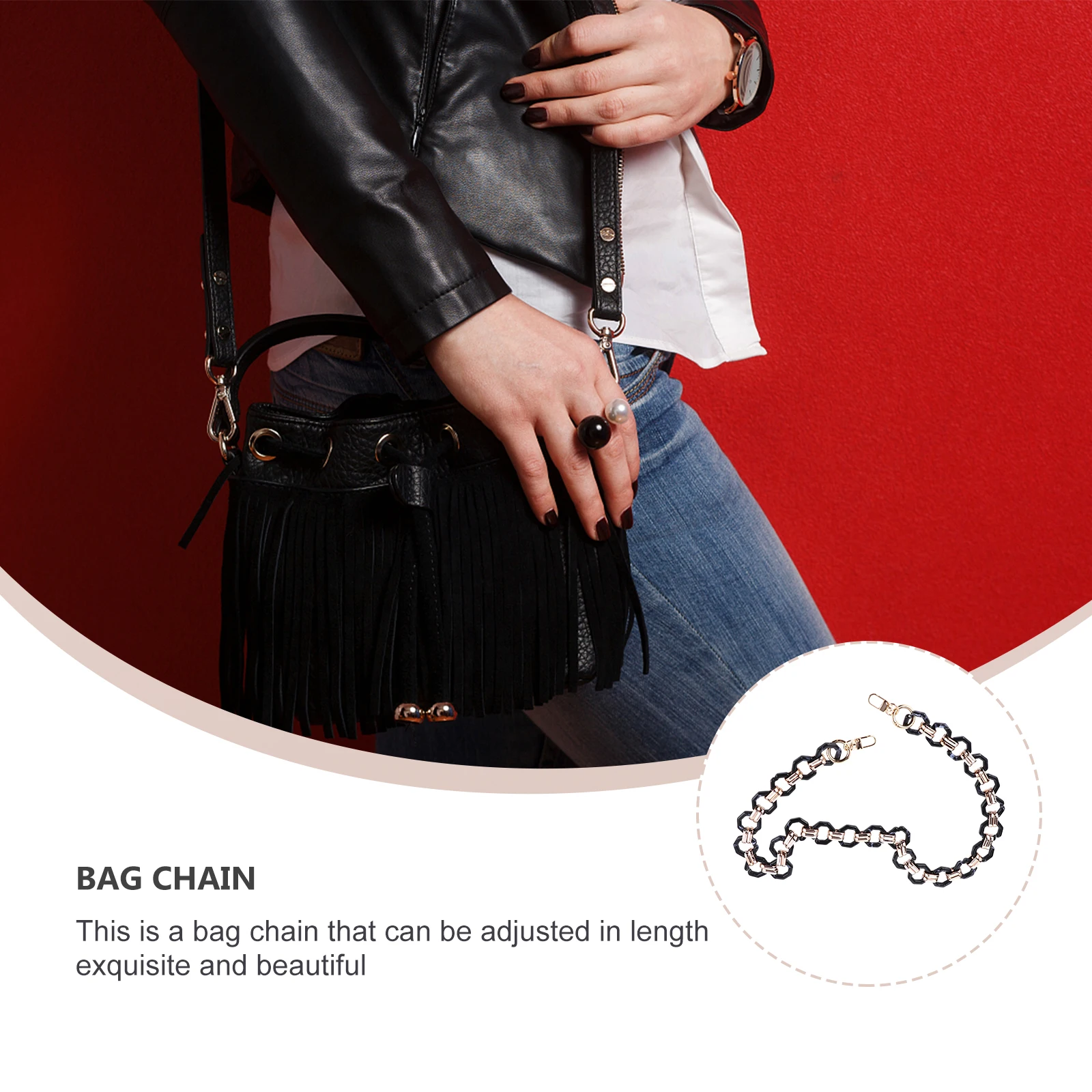 

Replacement Straps for Handbags Retro Resin Chain Handles Shoulder Purse Chains Purses