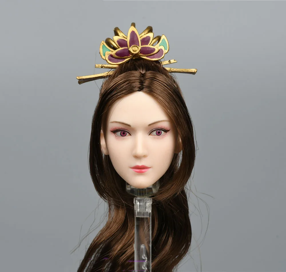 

In Stock 1/6th FLAGSET FS-G002 Three Kingdoms Beauty Diao Chan Vivid Beauty Head Sculpture Crown For 12inch TBL Body