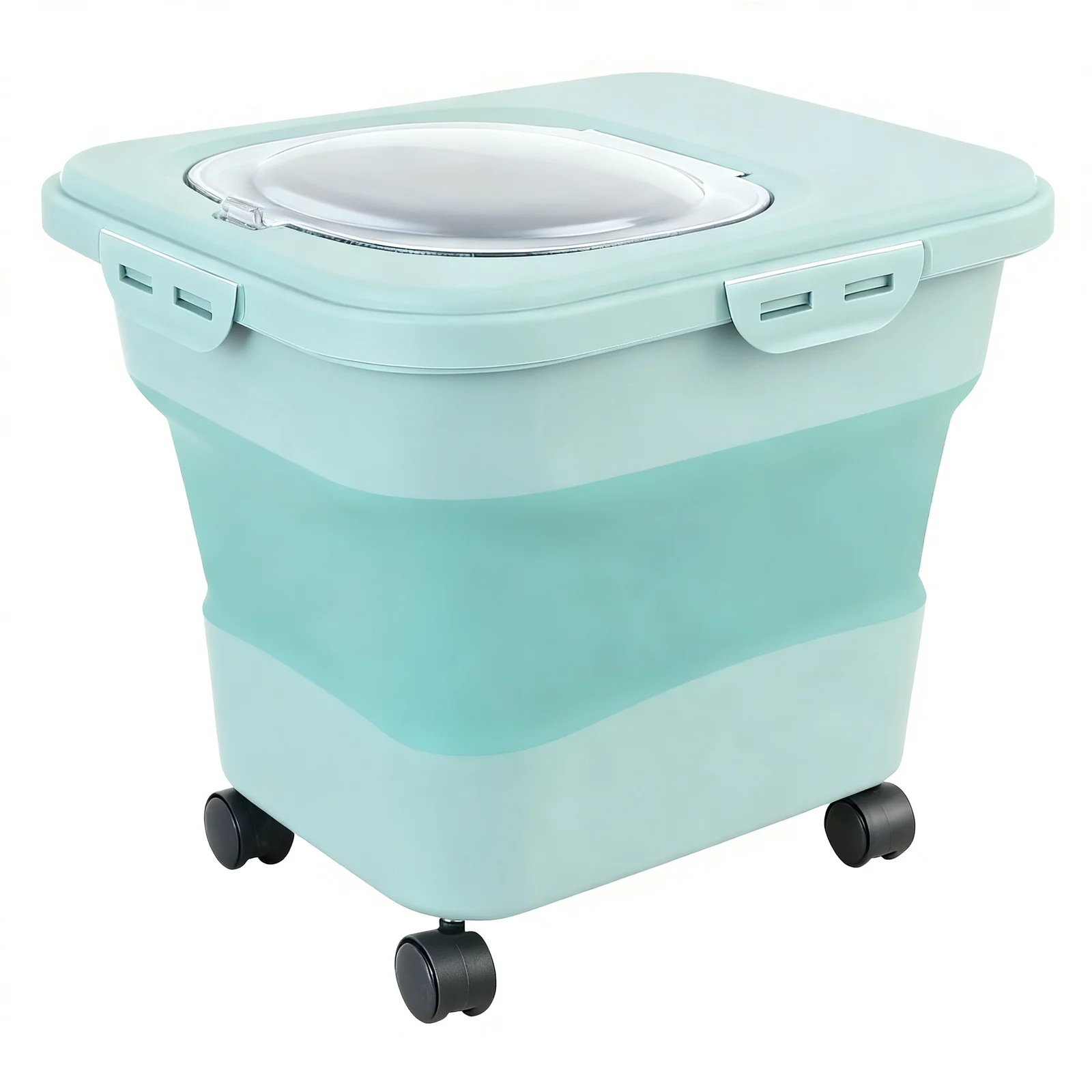 Folding Rice Container 5 Liter Pet Food Storage Bin Large Capacity Japanese Style Collapsible Grain