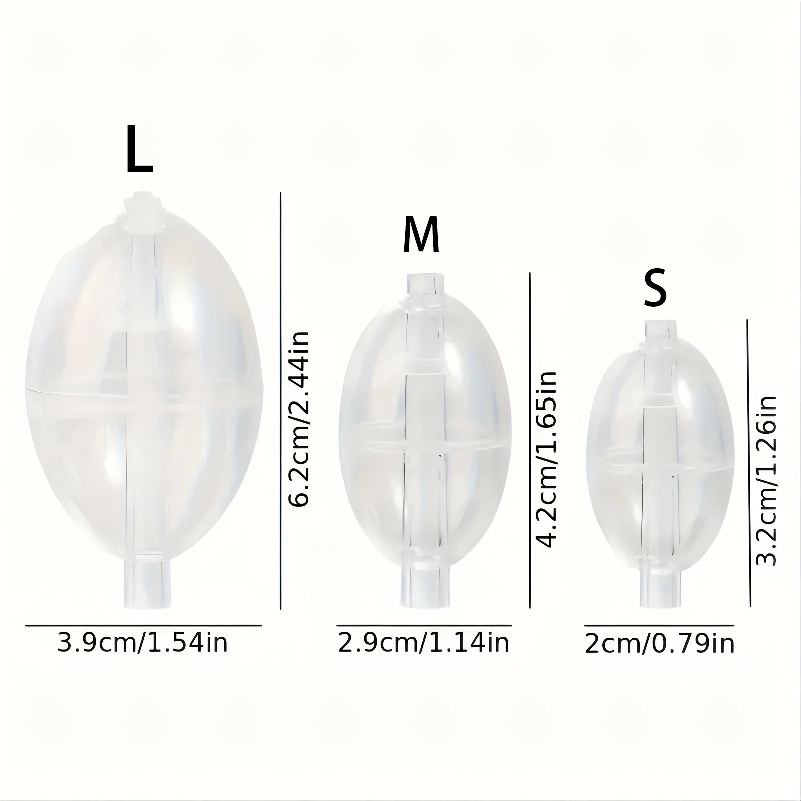 Bobber trasparente da 3 pezzi per la pesca, galleggiante regolabile con peso intagliabile in acqua