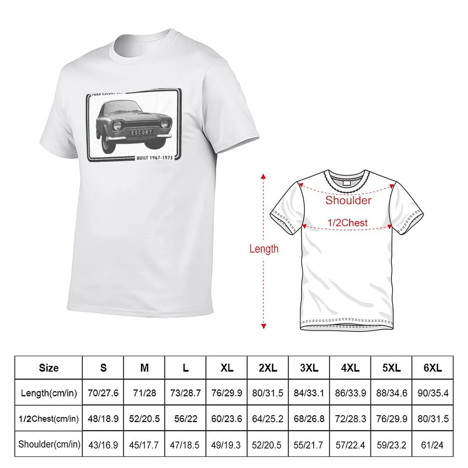Escort Mk1 1967 -1975 T-Shirt quick-drying funny costumes T-shirts for men cotton